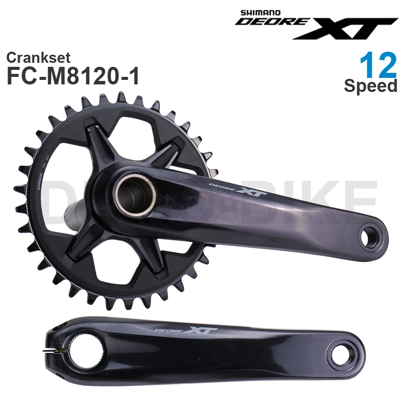 SHIMANO DEORE XT M8100 12 Speed Crankset FC-M8100-1 FC-M8120-1 30T 32T 34T 170mm 175mm Original parts or with DELIC Chainring