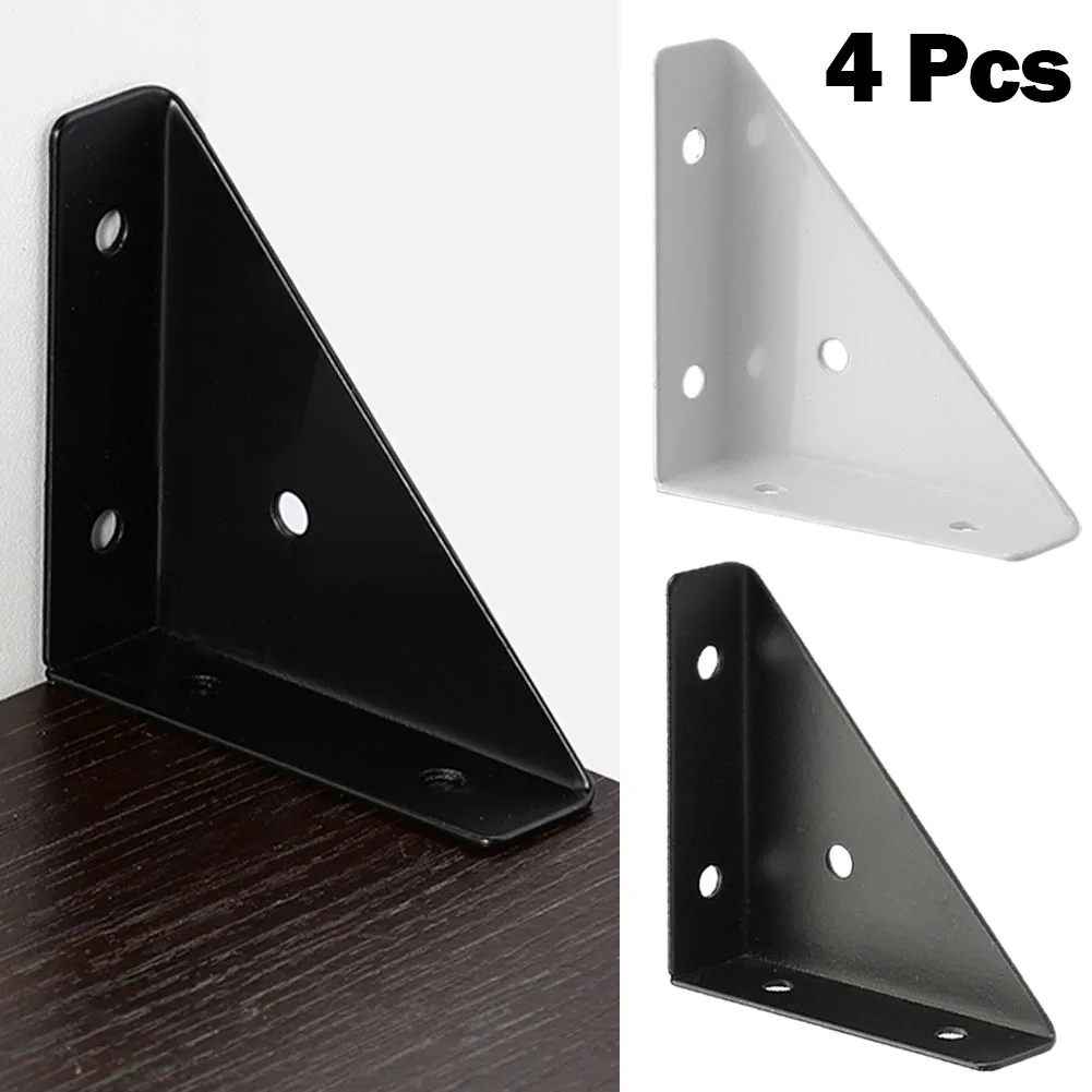 

4pcs Angle Corner Brackets Fasteners Heavy Protector Right Triangular Angle Corner Stand Supporting Cabinet Furniture Hardware