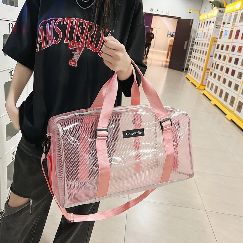 

YILIAN Waterproof fitness bag Transparent travel bag Female and male portable large capacity swimmer bill of lading shoulder bag