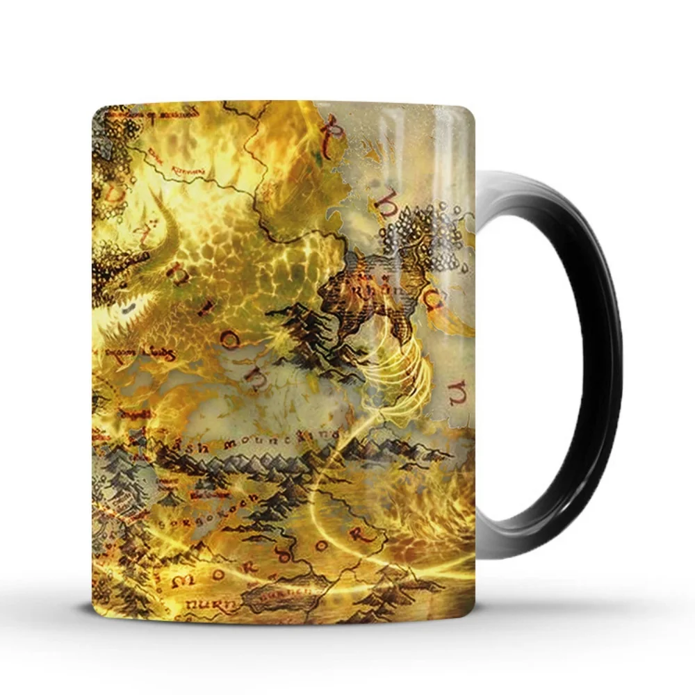 Кофейная чашка Властелин колец керамическая меняющая цвет Чашка средней земли