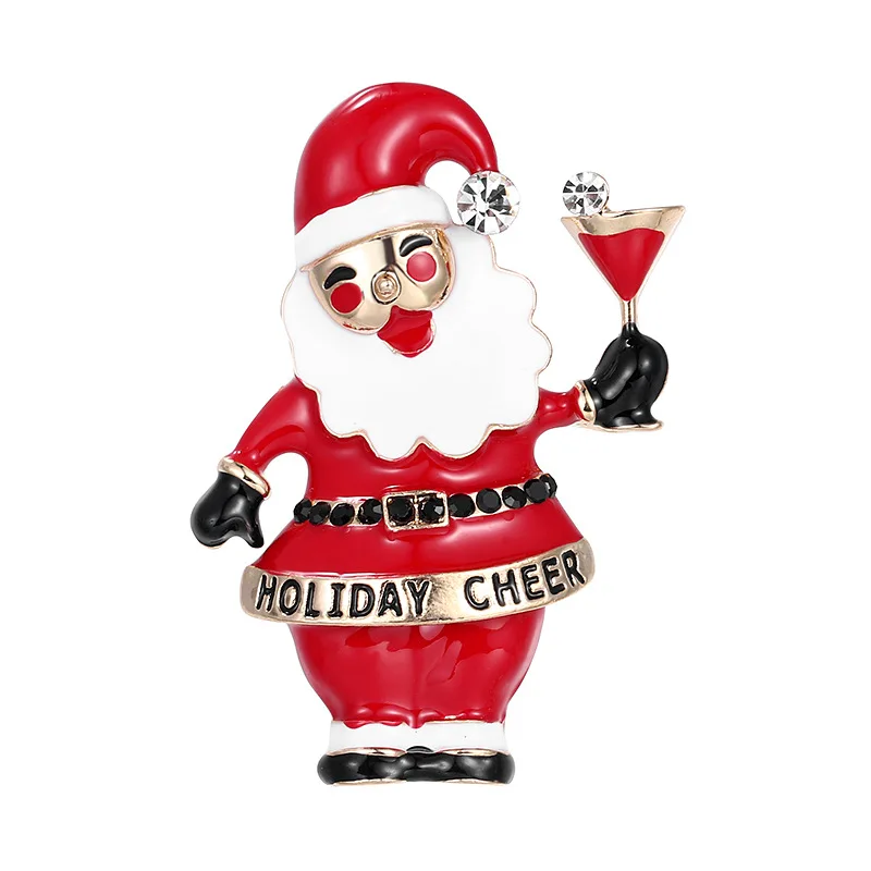 

Christmas Tree Santa Claus Brooch for Kids Women Men Teen Girls Boys Merry Christmas Santa Claus Swinging Badge Brooch Jewelry