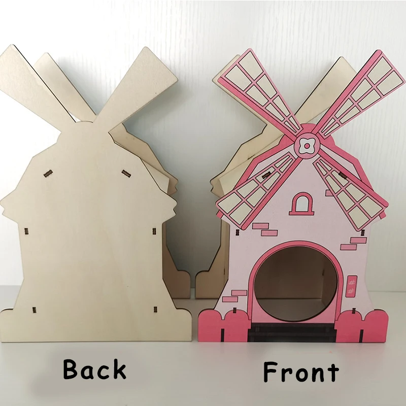 Деревянный домик для хомяка небольшой лабиринт игровая хижина карлика