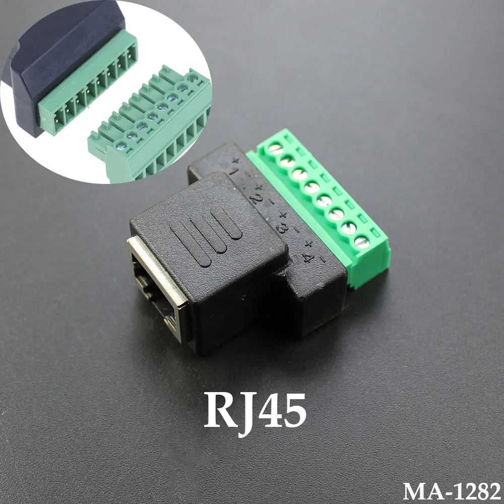 

1Set High Quality RJ45 To Screw Terminal Adaptor RJ45 Female To 8 Pin Connector RJ45 Splitter For CCTV DVR CCTV Accessories