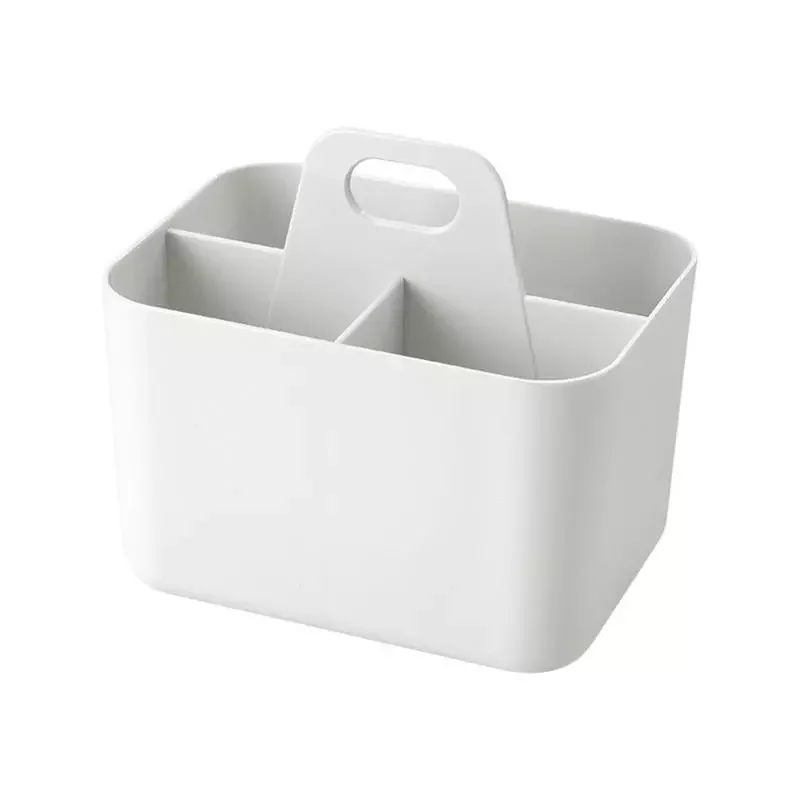 

Countertop Storage Boxes 3 Compartments Cosmetics Storage Countertop Organizer For Cosmetics Vanity Holder For Lipstick Brushes