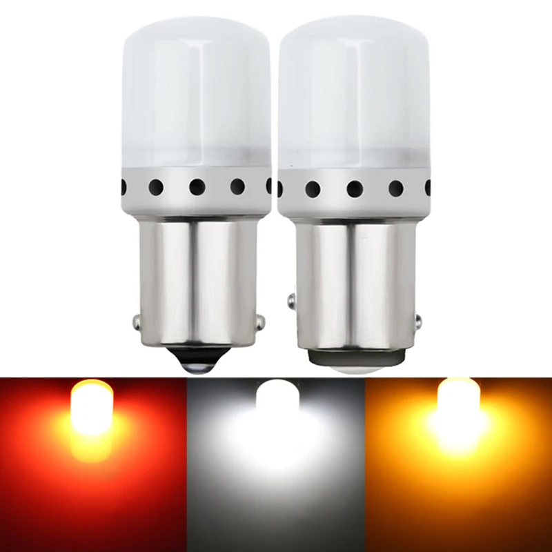 10 шт. S25 1156 BA15S 1157 BAY15D 12В-24В Автомобильные светодиодные дневные ходовые огни сигнал поворота автомобильный фонарь заднего хода стоп-сигнал 9SMD 3030 белый красный желтый