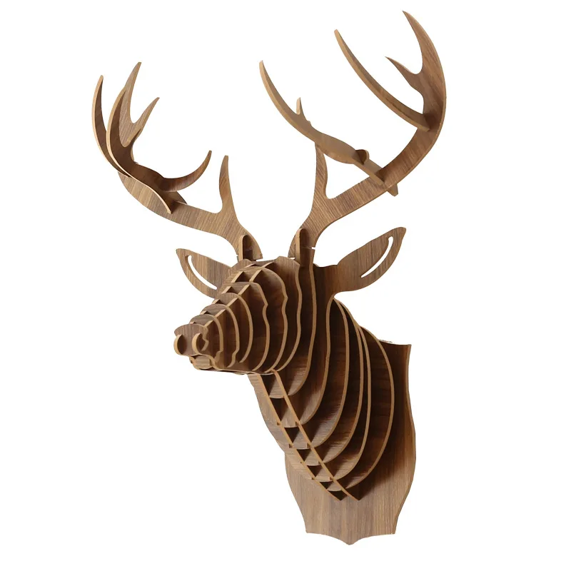 Деревянная голова оленя сделай сам деревянная животного в Северном Европейском