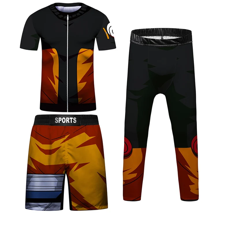 Детский комплект из футболки и брюк для джиу-джитсу Rashguard ММА кикбоксинга детские