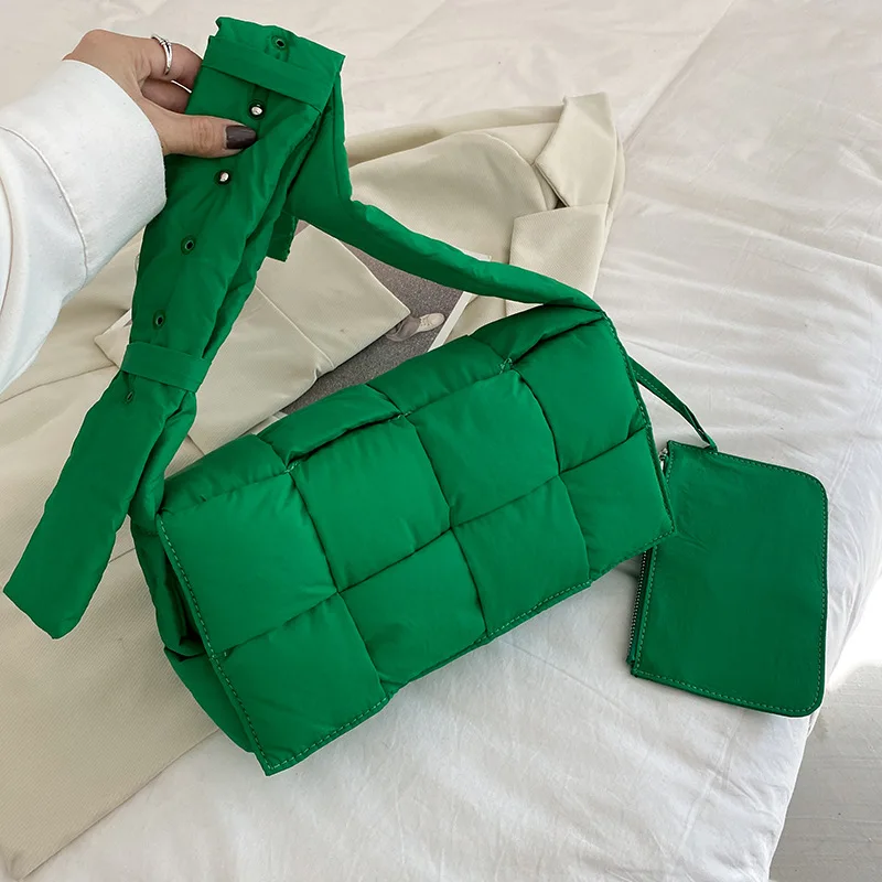 

Новинка, тканая губчатая Подушка, пакет для ресниц, новинка 2022, Осень-зима, носимая маленькая сумка, наплечная куртка с хлопковой подкладкой,...