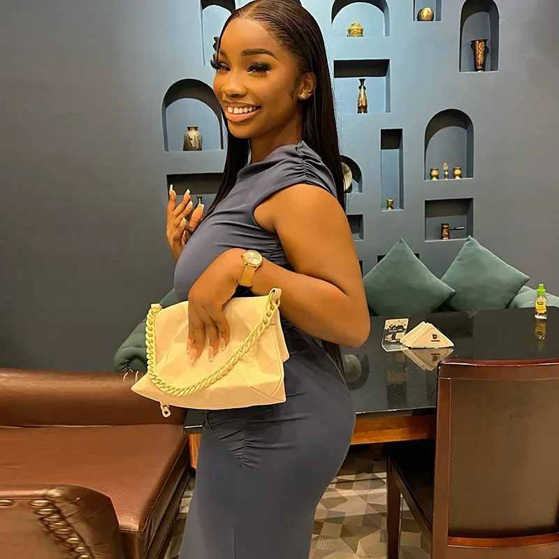 Ueteey комплекты юбок из двух предметов сексуальные наряды женские укороченные