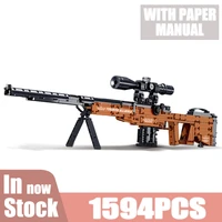 military sniper automatic gun ww2 weapon 98k awm models building blocks can shoot moc assembly bricks toys gifts for kids boys