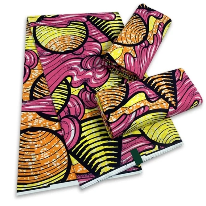 

African Original Real Wax Fabric 100% Cotton 2023 New Ankara Wax Print Fabric For Wedding Dress Nigerian Wax Style Batik Pagne