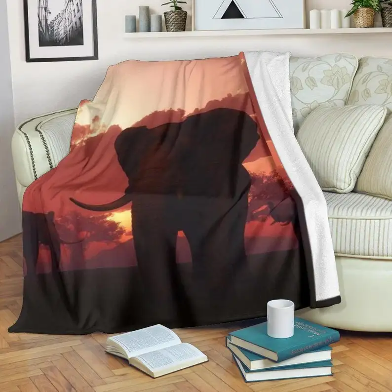 

Elephant Blanket - Elephant Trow Blanket - Elephant Fleece Blanket - Elephant Adult Blanket - Elephant Kid Blanket