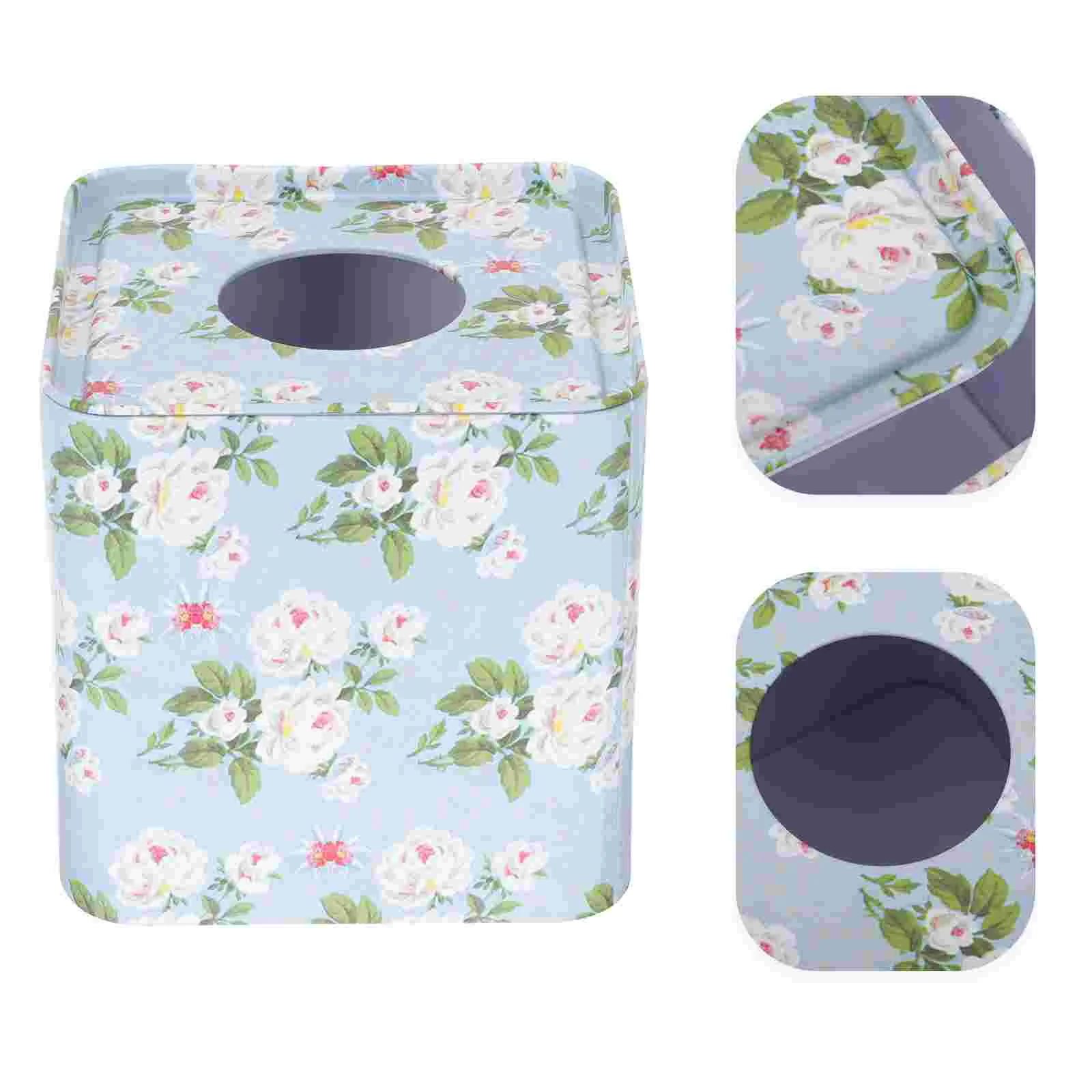 

Tissue Box Holder Paper Cover Napkin Storage Towel Farmhouse Square Dispenser Organizer Vintage Decorative Car Facial Case
