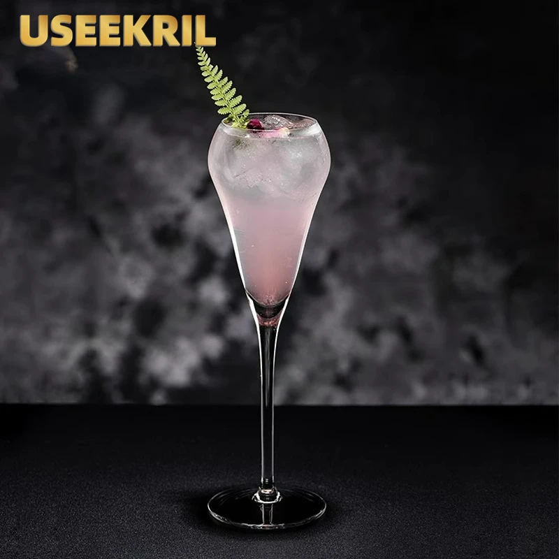 

Japanese Goblet Champagne Cups Sparkling Wine Glass Creative Cocktail Glasses Cup Diamond Shape Wine Glass Cup Bar Accessories