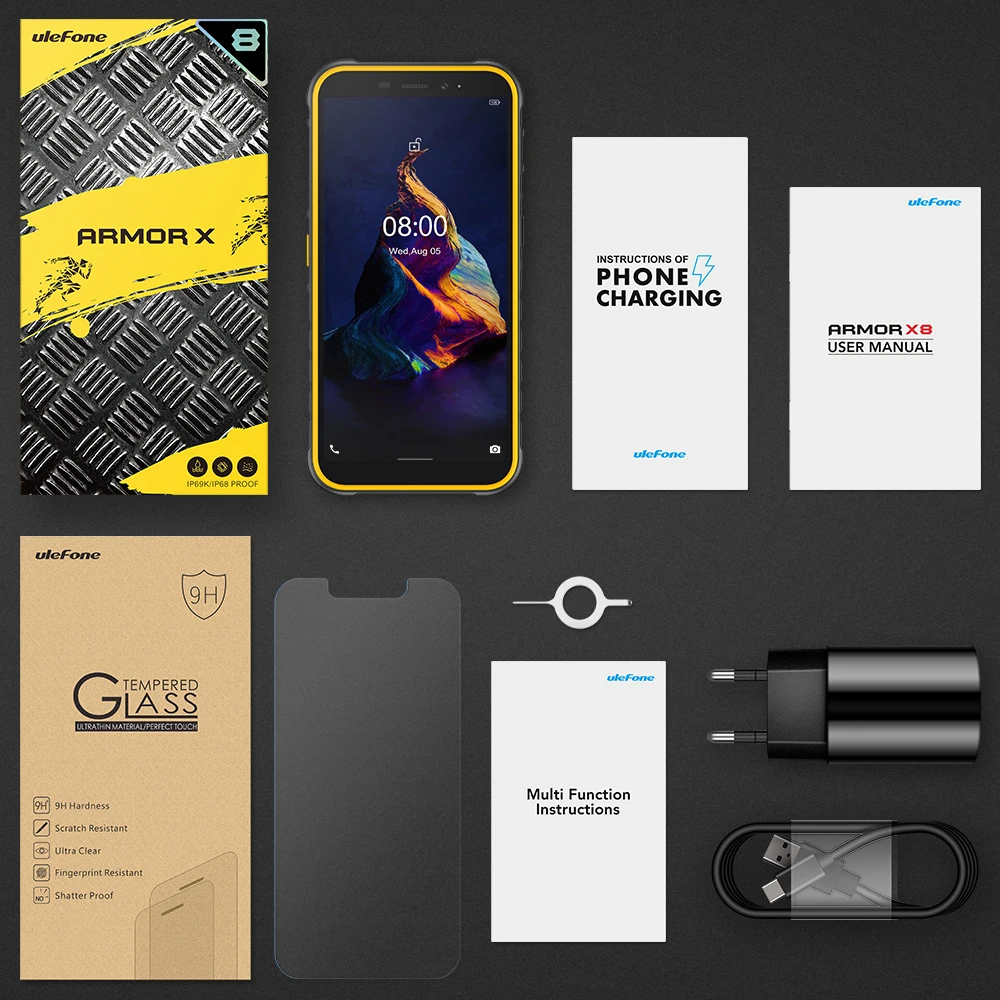 Смартфон Ulefone Armor X8 4 + 64 ГБ 5 7 дюйма ip68 NFC 4G LTE |