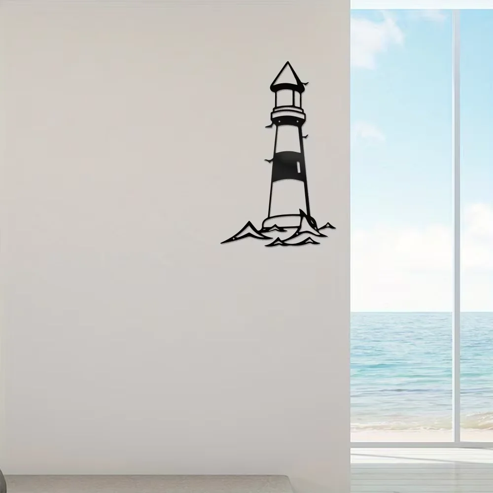 Потрясающий Металлический Настенный Декор Скульптура Маяка 1 Шт. Современный