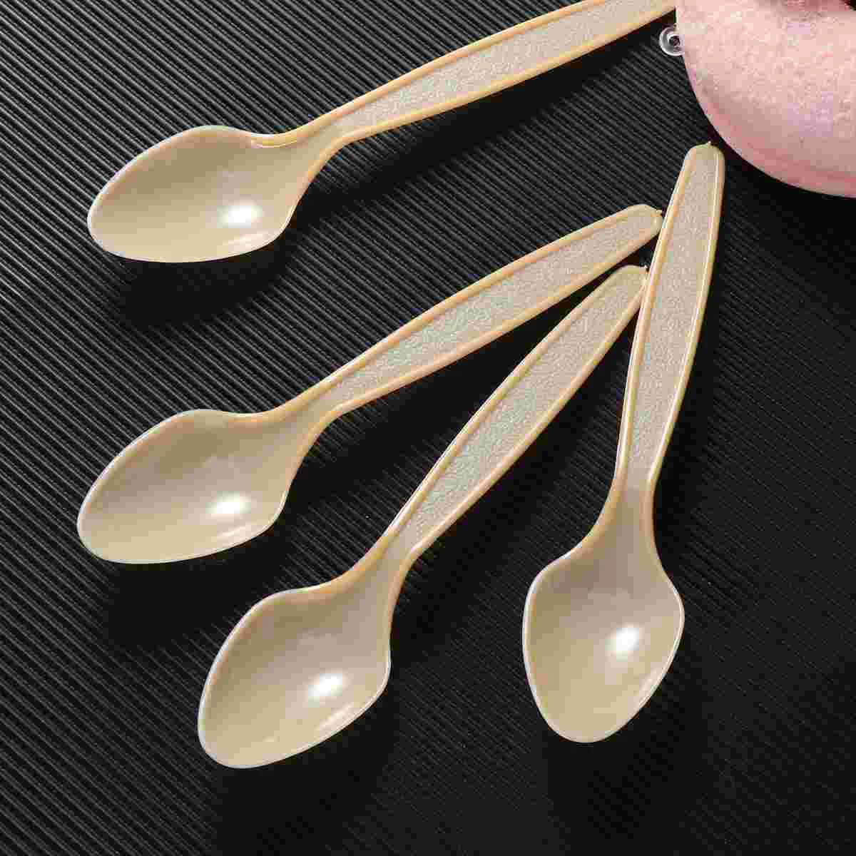 

Spoons Cleardisposable Tea Teaspoons Soup Dessert Utensilsparty Cutlery Set