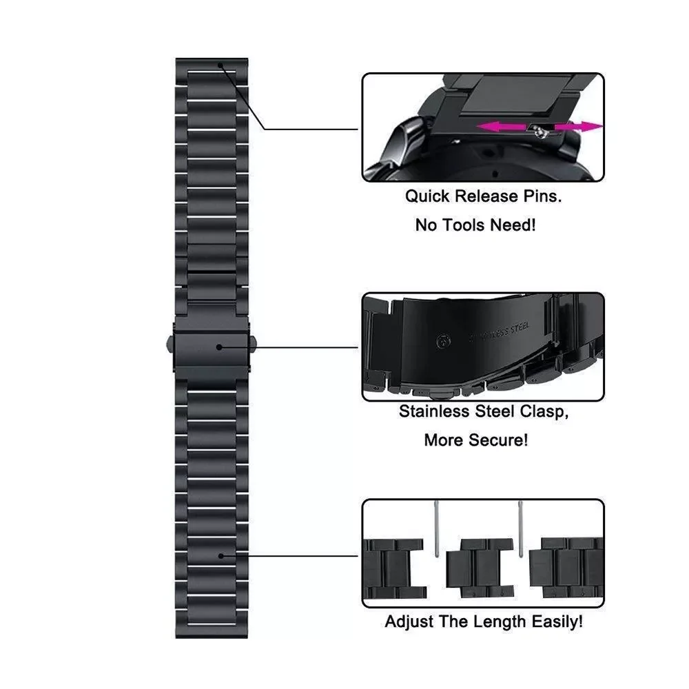 For Xiaomi MI Watch Color & Color Sport Stainless Steel Strap Quick Release Watchband Metal Wristband Bracelet 22mm Watch Ba