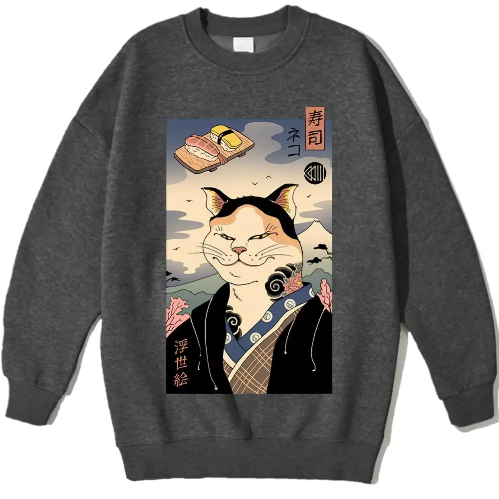 

Nekoyo-e Funny Cat Fashion Print Hoodies Man Funny High Quality Pullover Creativity Fleece Hoodie Cute Crewneck New Men Clothes