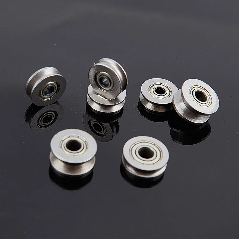 

5pcs/Set Bearing V U Groove Roller Wheel Ball Bearings Carbon Steel Durability Embroidery Machine Pulley