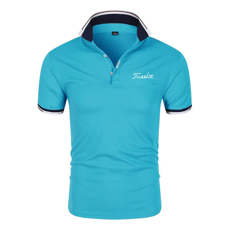 Summer Golf Shirts for Men Polos High-end Business Men Short Sleeve Top Casual Lapel Golf Clothing Breathable Men Polo Shirt