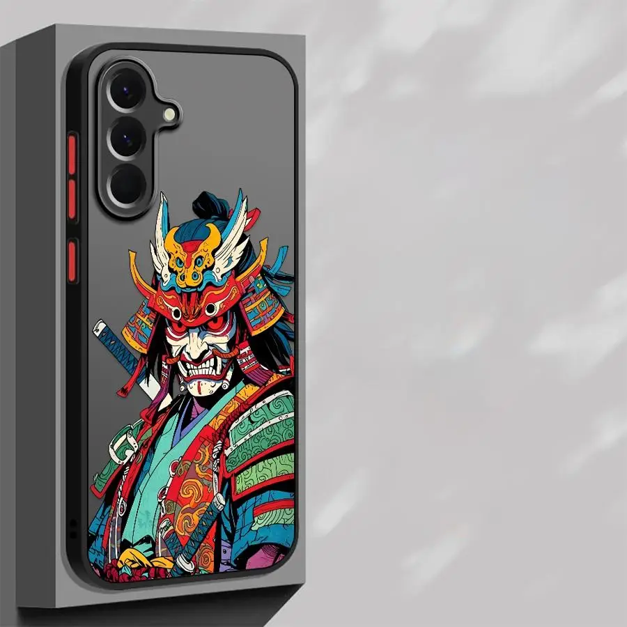 Фото Чехол для телефона Samsung Galaxy A73 A33 A34 A36 A14 A23 A52S A72 A53 A35 A16 A15 A54 A56 A55 A17 A52 с изображением японского воина-призрака №4