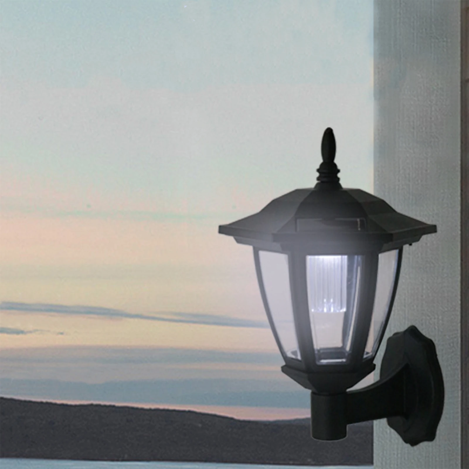 

Solar Wall Lights Single Head Outdoor Wireless Waterproof Wall Night Lights Retro Lantern For Garden Door Patio Yard