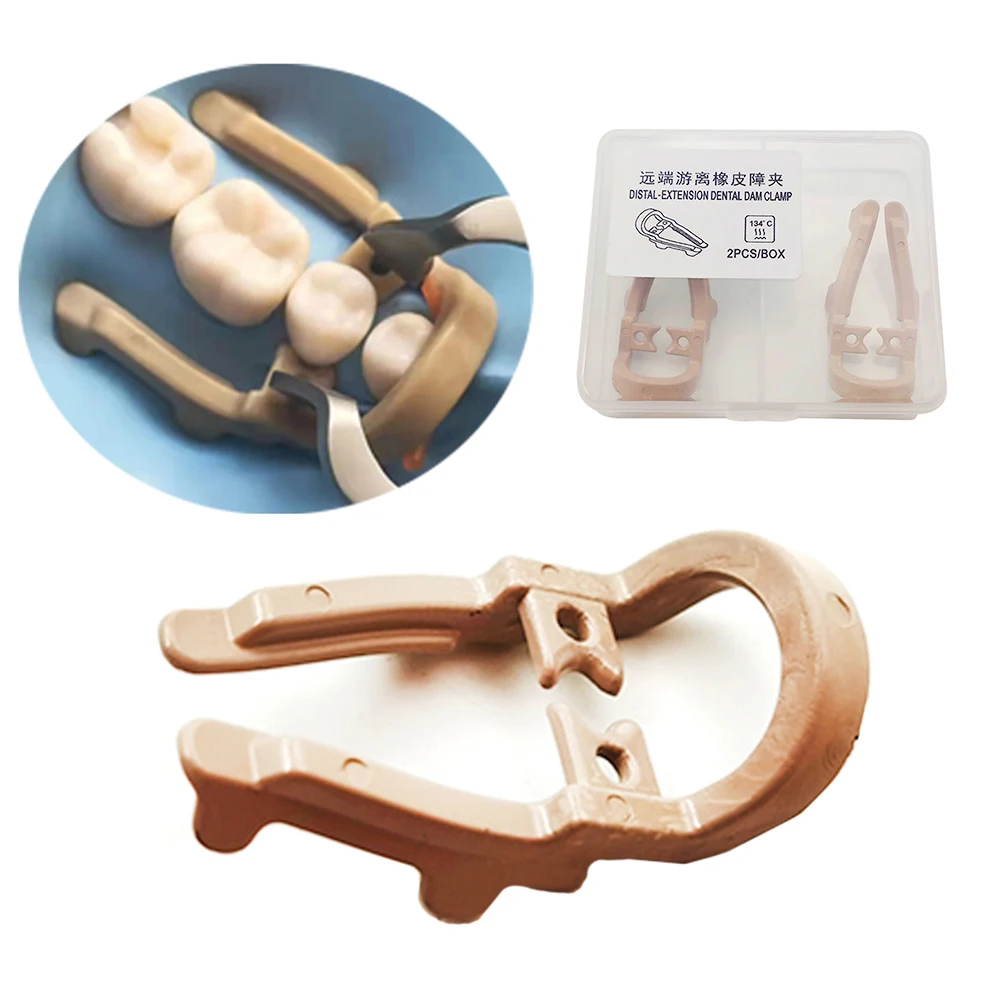 

1~20Box Dental Rubber Dam Clamp Distal-Extension Rubber Sheets Barrier Clip Resin Clamp Long/Short Dentistry Tools