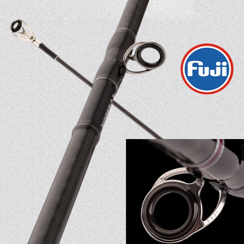 Gun handle high carbon lure rod set long shot fishing rod Lei Qiang rod black rod Fuji accessories enlarge