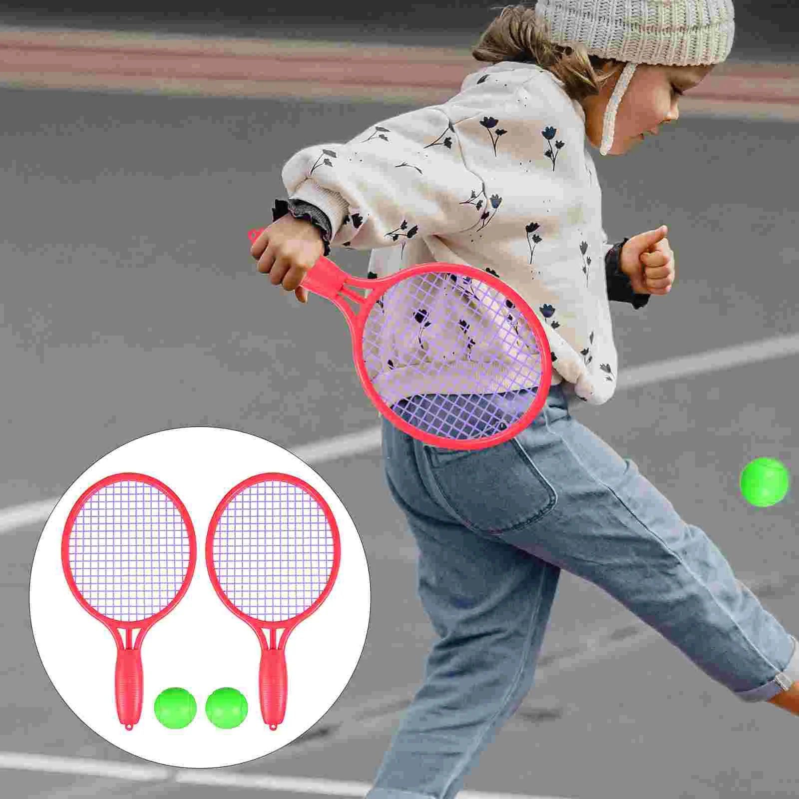 

1 Set Durable Useful Creative Tennis Racket Set Outdoor Sports for Kids for Playground Outdoor