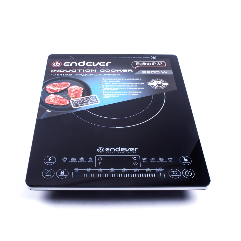 Плита индукционная Endever Skyline IP-37 (Индукционная мощность 2200 Вт 8 программ сенсорная
