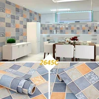 self adhesive wallpaper roll for kitchen bathroom living room decoration waterproof tiles pvc wall stickers membrana bathroom st
