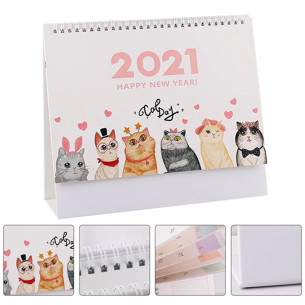 

1Pc 2021 New Year Calendar Simple Desktop Calendar Ornament Calendar Decoration