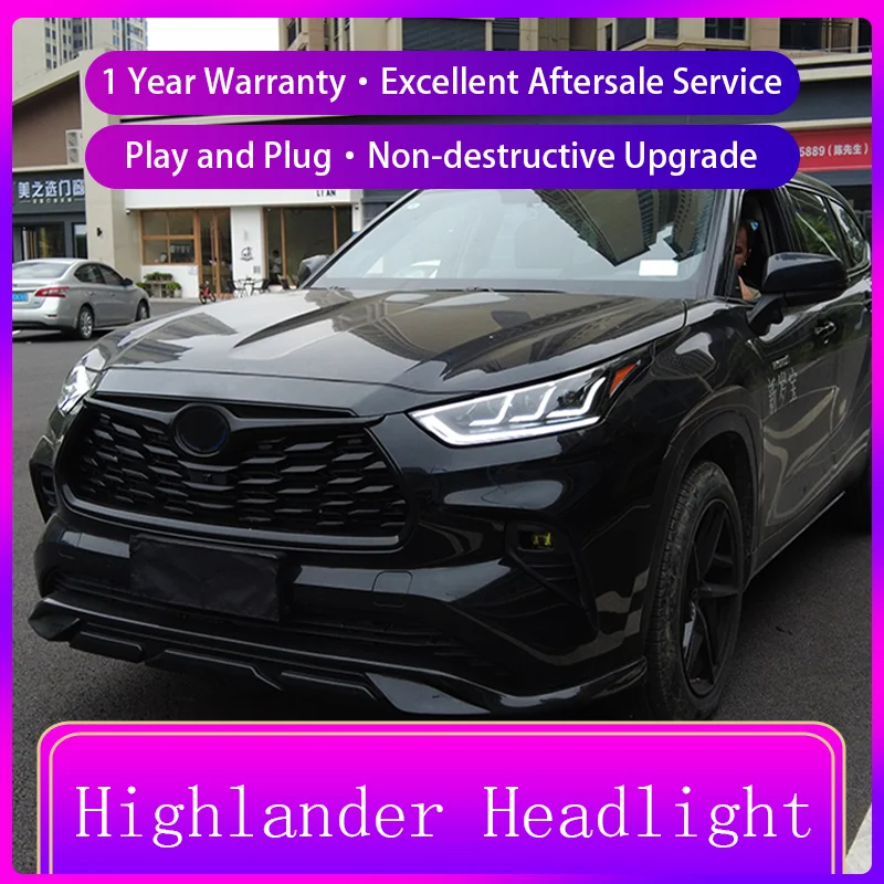 Стайлинг автомобильных фар для Toyota 2022-2023 Highlander Front светильник DRL головная лампа