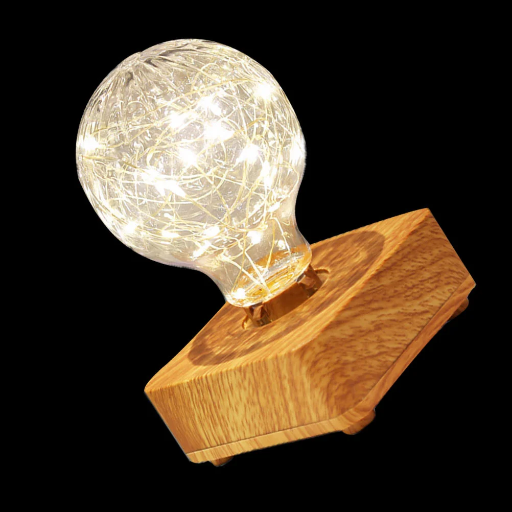 

Simple LED Wooden Bulb Desk Lamp Home Night Lamp USB Charging Desktop Lamp