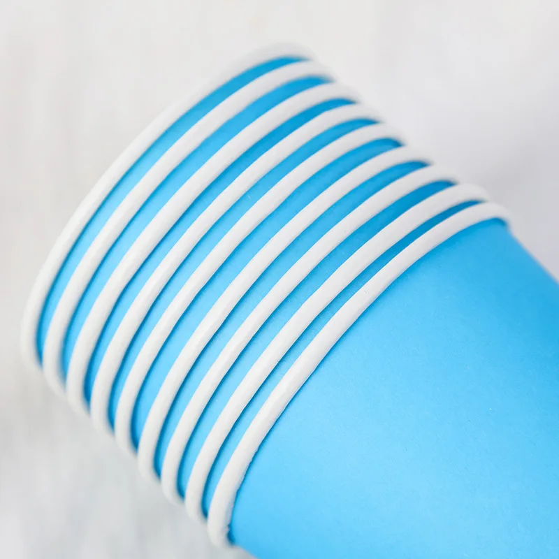 10 шт. однотонная посуда бумажная чашка для детей маленьких мальчиков и девочек