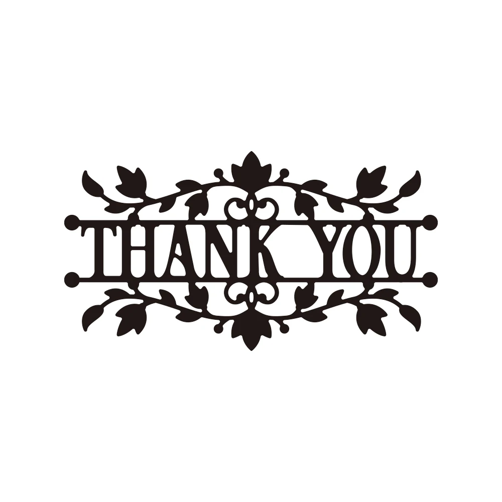 

Thank You Bold Words Metal Cutting Dies Set Flower Edge for DIY Paper Cards Craft Scrapbooking 2023 Hot Sale Die Cut