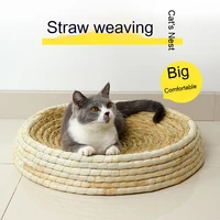 large bowl shaped cat scratching board cat litter wear resistant cat toy grinding claw pad grass woven nest cat supplies general