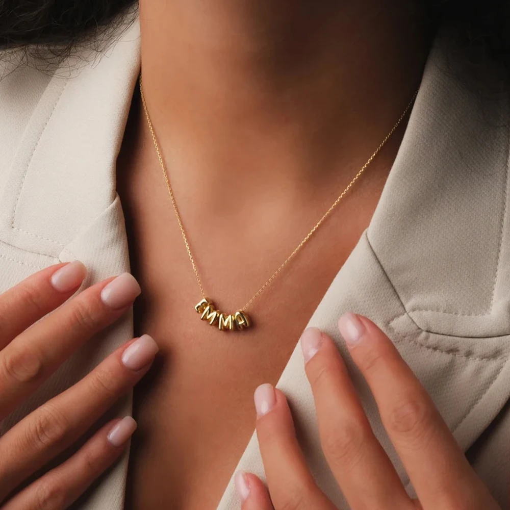 eManco Mini 3D аксессуар с пузырьковым алфавитом из полированной нержавеющей стали для