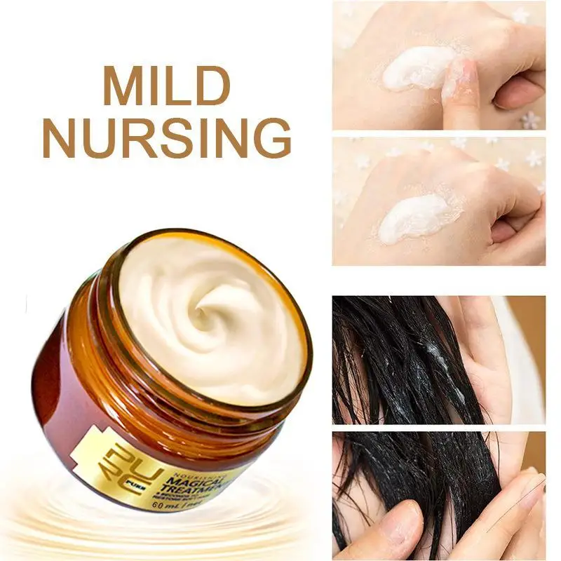 

Magical Hair Mask 5 Seconds Repairs Frizzy Make Hair Soft Smooth Deep Repair Keratin Hair Treatment For Hair Care 60ml Wholesale