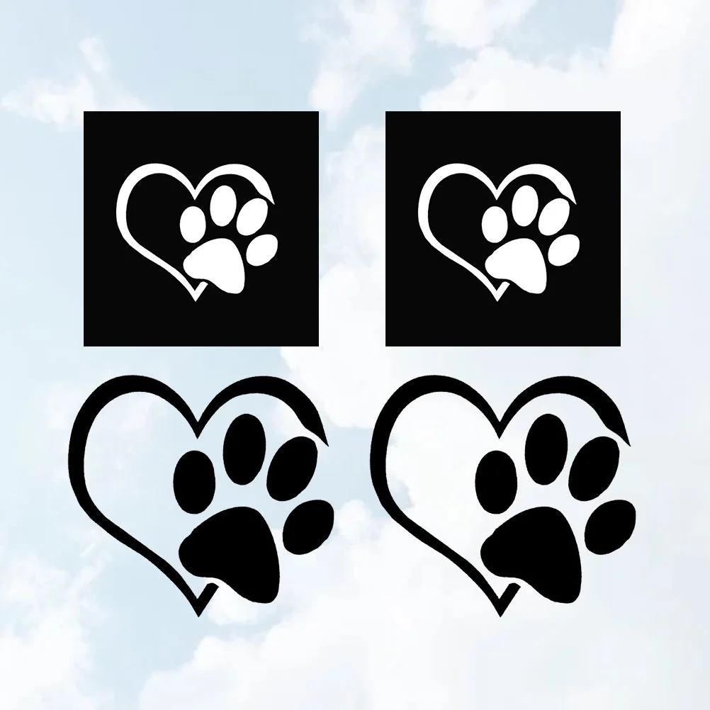 

4 шт., наклейки на окна автомобиля с принтом собаки