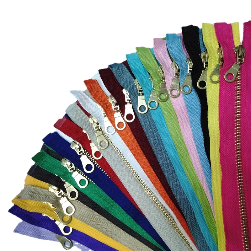 

2Pcs Brass Metal Open End 5# 30-60Cm(12-24 Inches) Sewing Zipper 20 Colors