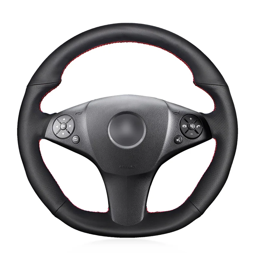 

Hand-stitched Non-slip Durable Micro Fiber Leathe Car Steering Wheel Cover Wrap ForMercedes Benz SLR-Class 2009 SL-CLass AMG 63
