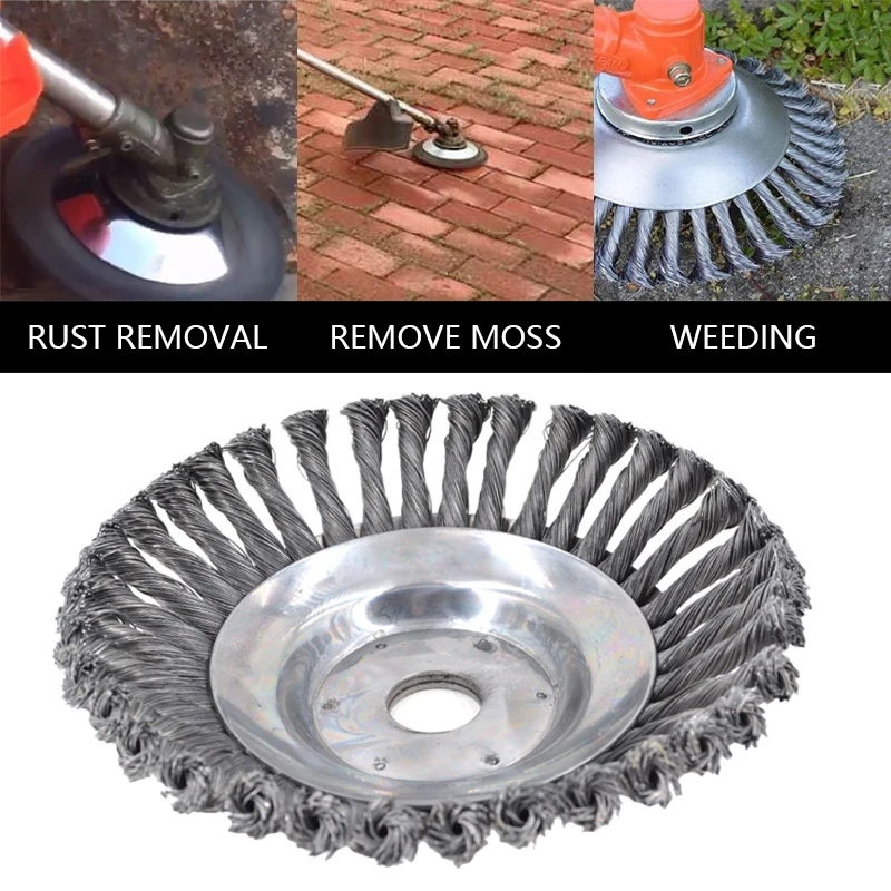 

6 inch 150mm Steel Grass Trimmer Head Weed Grass Removal Break-proof Round Edge Trimmer Head Garden Lawn Mower Brush Cutter