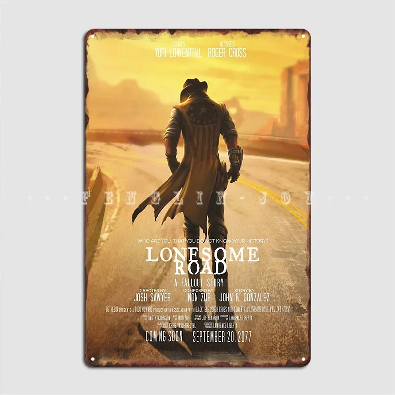 

Fallout New Vegas: Lonesome Road Movie Style Metal Plaque Poster Cinema Garage Cinema Create Plaques Tin Sign Posters