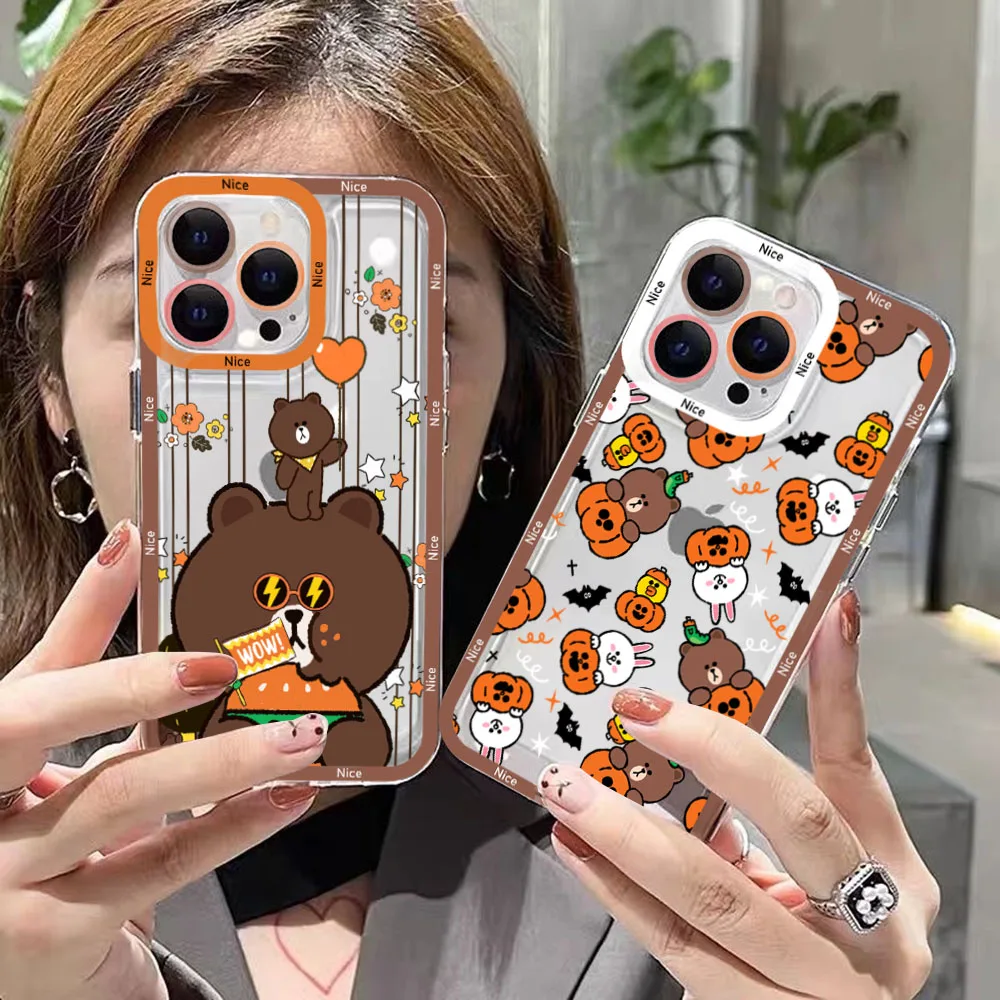 

Cartoon B-Browns Cconys Sallys Transparent Phone Case For Xiaomi Mi 13 12 11 10 lite 11i 12S Poco M3 M4 F3 MIX 3 Pro Ultra 5G 4G