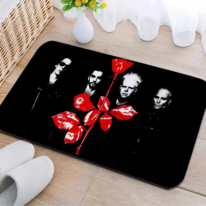 

Фланелевый кухонный ковер Depechemode, нескользящий и моющийся коврик для ванной комнаты, коврики для балкона, коврик для молитвы в прихожей, Декоративный Напольный Коврик