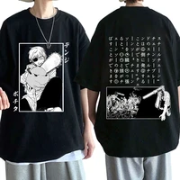 summer anime chainsaw man denji pochita print t shirts harajuku manga short sleeve men women casual oversized t shirt streetwear