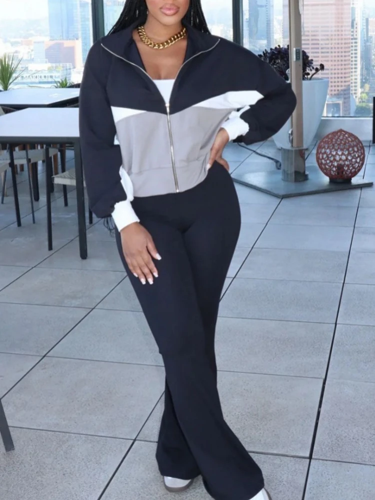 Женские комплекты из 2 предметов одинаковые с принтом двух топ и брюки костюмы