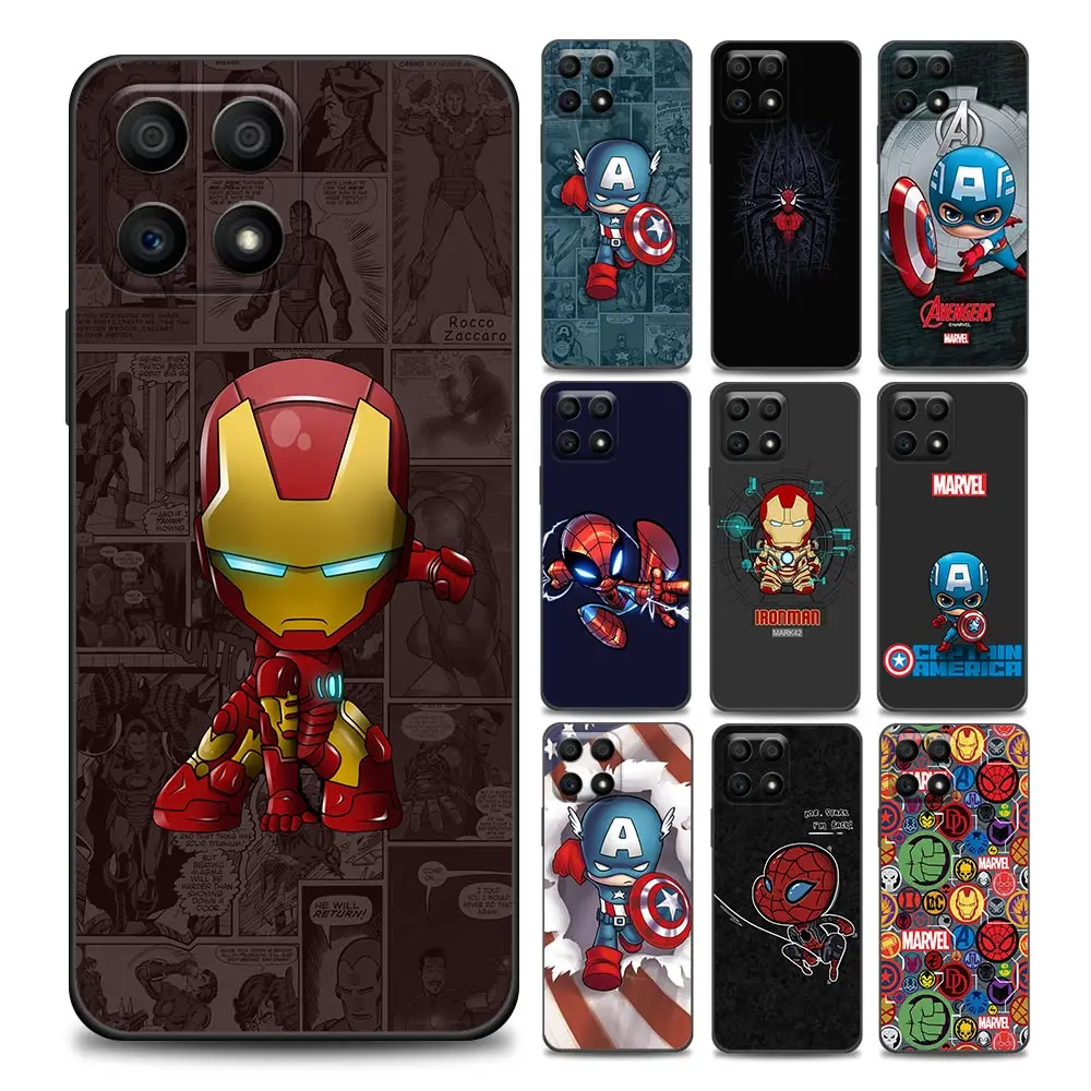 

Marvel Iron Spider Man Captain America Honor Case for 8X 9S 9A 9C 9X Pro Lite Play 9A 50 10 20 30 Pro 30i 20S Soft Silicone